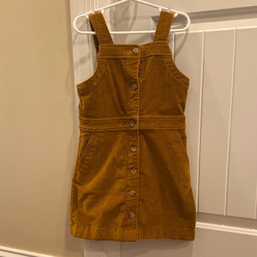 Crewcuts Mustard Button-Front Casual Dress